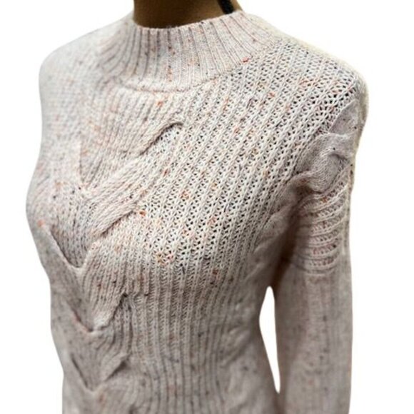 Adyson Parker Unique Cable-Knit Sweater in Pink Funfetti – Size 2X - Picture 3 of 9